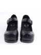 Black Heel High Sexy Polyurethane Point Toe Ankle Straps Platform Girls Lolita Shoes