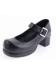 Black Heel High Sexy Polyurethane Point Toe Ankle Straps Platform Girls Lolita Shoes