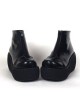 Black 3.1" Heel High Special Patent Leather Round Toe Ankle Straps Platform Lady Lolita Shoes
