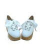 White 3.1" Heel High Lovely Patent Leather Round Toe Ankle Straps Platform Lady Lolita Shoes