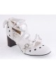White 2.5" Heel High Elegant Patent Leather Round Toe Cross Straps Platform Women Lolita Shoes