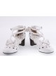 White 2.5" Heel High Elegant Patent Leather Round Toe Cross Straps Platform Women Lolita Shoes