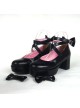 Black 2.5" Heel High Adorable Suede Point Toe Cross Straps Platform Women Lolita Shoes