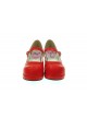 Red 1.8" Heel High Adorable Suede Round Toe Cross Straps Platform Women Lolita Shoes