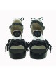 Black 2.9" Heel High Beautiful PU Point Toe Bow Platform Girls Lolita Sandals