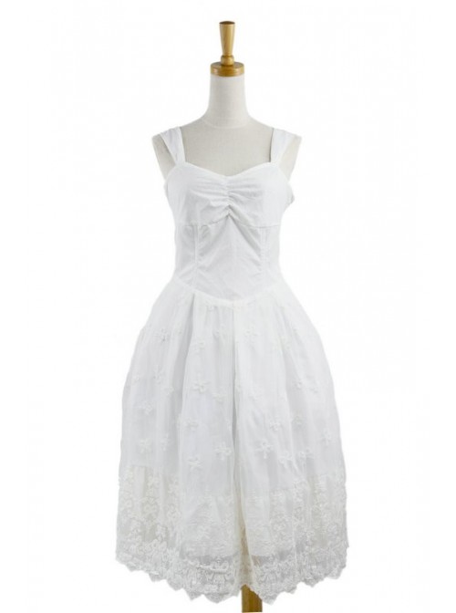 Sweet White Lace Cute Lolita Dress