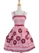 Red Sleeveless Knee-length Sun Flower Floral Cotton Sweet Lolita Dress