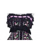 Sweet Black Lace Trim Ruffles Sleeveless Terylene Lolita Dress