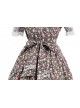 Sweet Colorful 100% Cotton Lace Floral Short Sleeve Lolita Dress