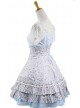 Sweet Sky-blue Short Sleeveless Girls Cotton Lolita Dress