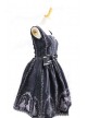 Classic Cinderella Black Cotton And Satin Womens Lolita Dress