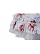 White Floral Classic Square Neck Puff Short Sleeves Cotton Lolita Dress