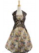 Gothic Floral Lace Trim Terylene Sleeveless Lolita Dress