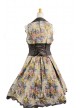 Gothic Floral Lace Trim Terylene Sleeveless Lolita Dress