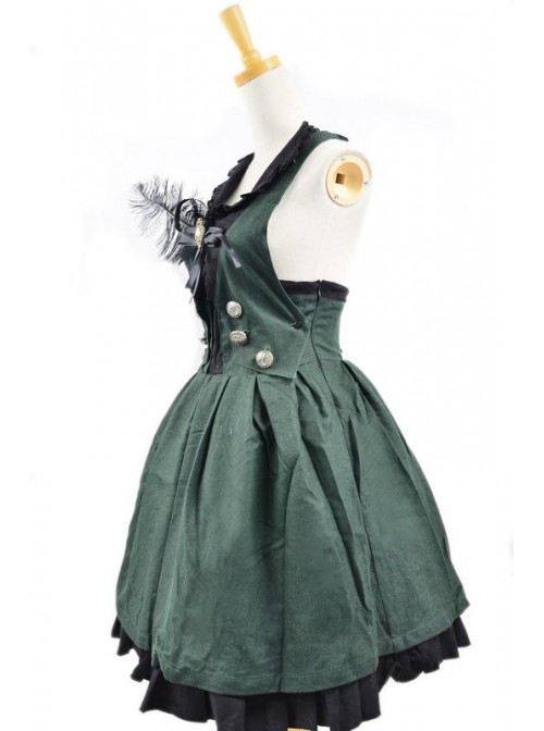 Sweet Green Stylish 100% Cotton Lolita Dress