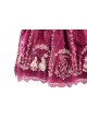 Graceful Red Velvet Bow Lace Classic Lolita Dress