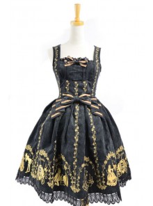 Black Velvet Bow Lace Classic Lolita Dress