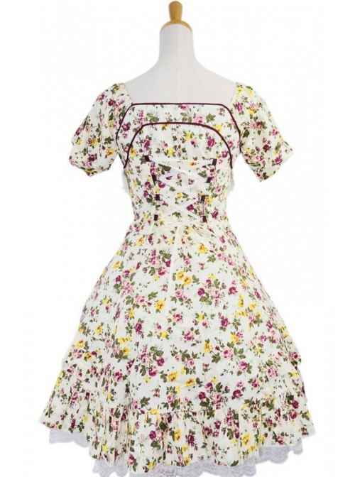 Short Sleeves Lovely 100% Cotton Lolita Dress