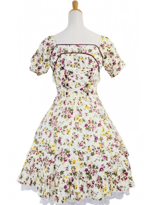 Short Sleeves Lovely 100% Cotton Lolita Dress