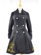 Fabulous Black Wool Birdcage Double-Breasted Lolita Coat