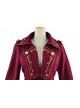 Stylish Red Velvet Chain Button Long Sleeve Lolita Coat