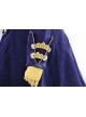 Stylish Blue Velvet Chain Button Long Sleeve Lolita Coat