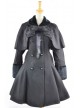 Fantastic Black Wool Bow Long Sleeve Lolita Coat