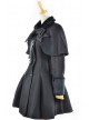 Fantastic Black Wool Bow Long Sleeve Lolita Coat