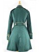 Deep Green Turndown Collar Long Sleeves Wool Flannel Lolita Coat