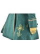 Deep Green Turndown Collar Long Sleeves Wool Flannel Lolita Coat