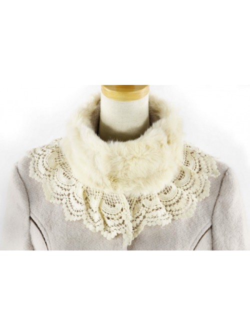 Charming Sweet White Wool Lolita Coat