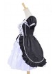 Black White Cotton Women Lolita Dress