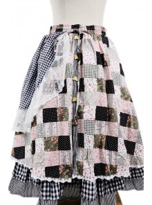Beautiful Floral Double-Layer Terylene Lace Trim Lolita Skirt