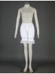 White Beautiful Cotton Lace Lolita Bloomers