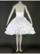 White Cute Lace Ruffles Cotton Lolita Skirt