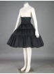 Black Cute Lace Ruffles Cotton Lolita Skirt