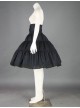 Black Cute Lace Ruffles Cotton Lolita Skirt