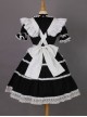 Short Sleeves Lace Trim Cute Cotton Cosplay Maid Costume