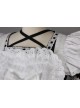 Short Sleeves Lace Trim Cute Cotton Cosplay Maid Costume