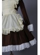 Brown Long Sleeves Cotton Cosplay Maid Costume