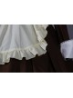 Brown Long Sleeves Cotton Cosplay Maid Costume