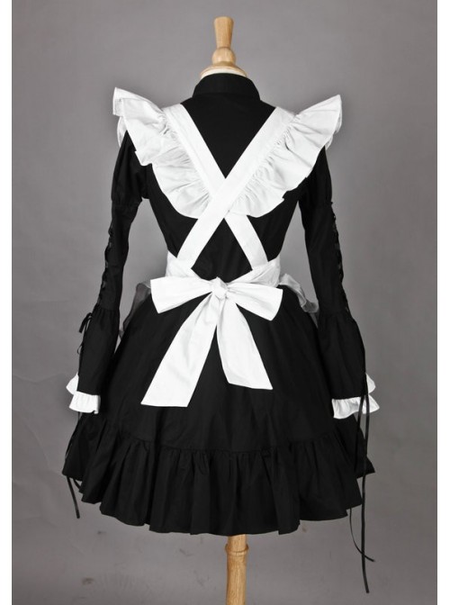 Long Sleeves Lovely Cotton Cosplay Maid Costume