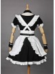 Black & White Short Sleeves Cotton Cosplay Maid Costume