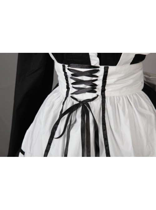 Long Sleeves Beautiful Cotton Cosplay Maid Costume