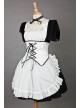 Short Sleeves Lovely Lace Cotton Cosplay Maid Costume