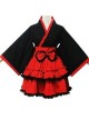 Red and Black Cotton Cosplay Maid Costume