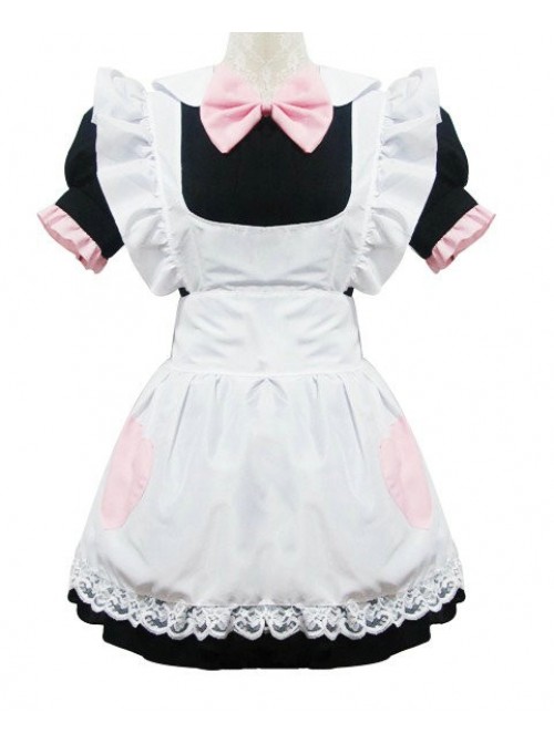 Short Sleeves Cute Cotton Cosplay Maid Costume