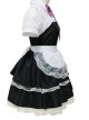 Black Short Sleeves Lace Sweet Cotton Cosplay Maid Costume