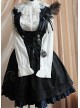 Black Stylish 100% Cotton Women Lolita Dress