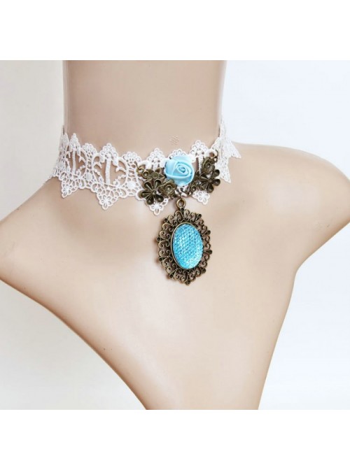 Classic White Lace Lolita Neckband